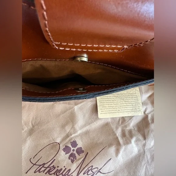 ✨LIKE NEW✨Patricia Nash Rienzo Satchel -Heritage British Tan LEATHER - Picture 4 of 16